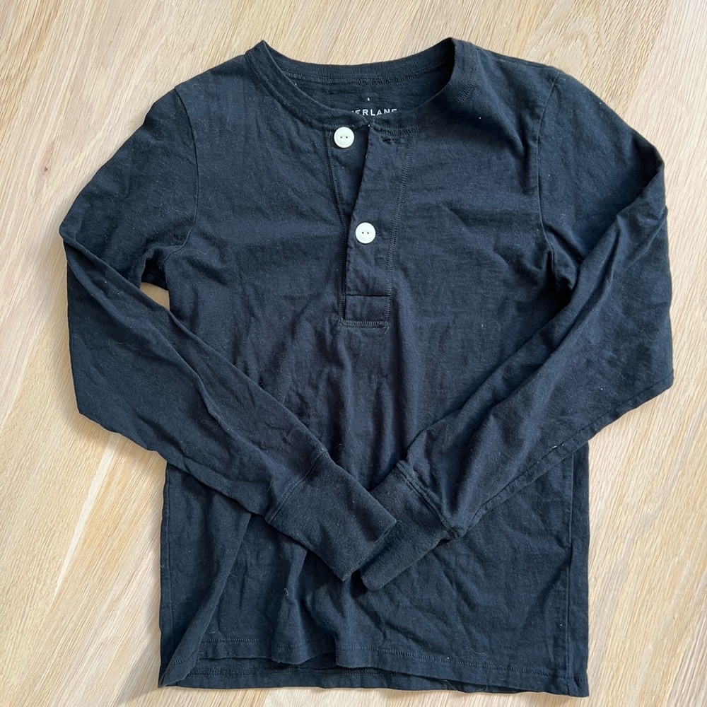 Everlane crew neck with buttons